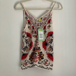 FARM Rio Red and Black Graphic Camisole Top